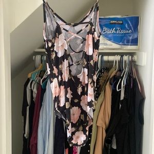 Sexy American eagle floral body suit cut out back lace up